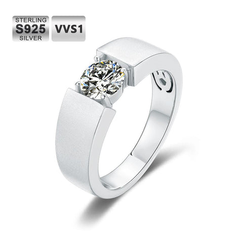 1.0 Carats VVS1 Moissanite Men Ring