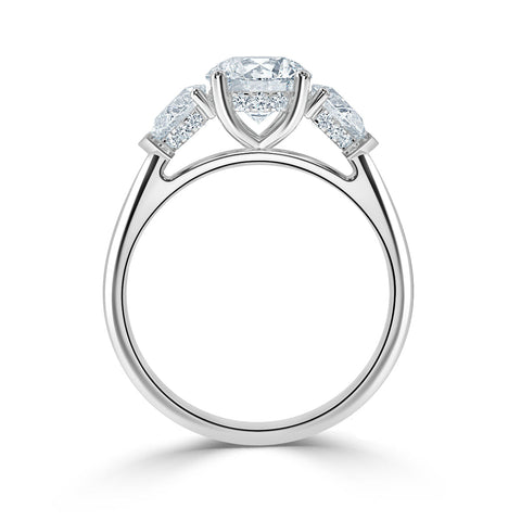1.0ct Lab Grown Diamond The Three Stone Engagement Ring 0009 KRKC