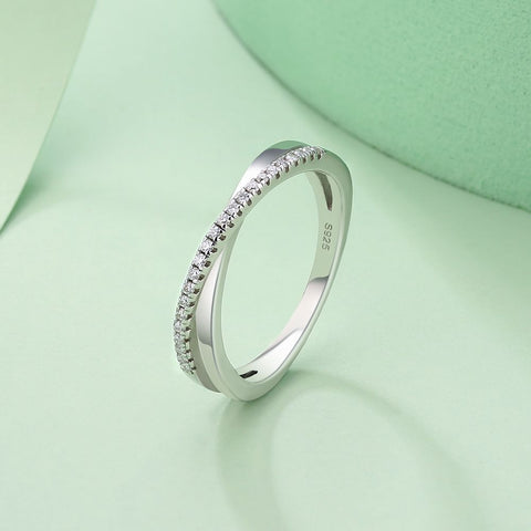 Sterling Silver X 1.0 Carats VVS1 Moissanite Women Rings 0076