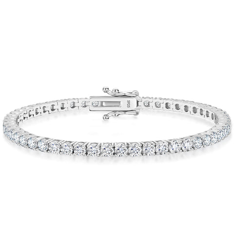 3mm Moissanite Silver Tennis Bracelet KRKC