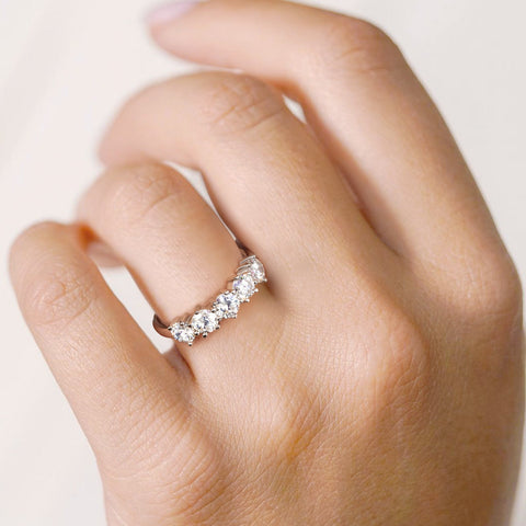 KRKC&CO KEEP REAL KEEP CHAMPION 1.50 Carats VVS1 Moissanite Rings for Women 0116