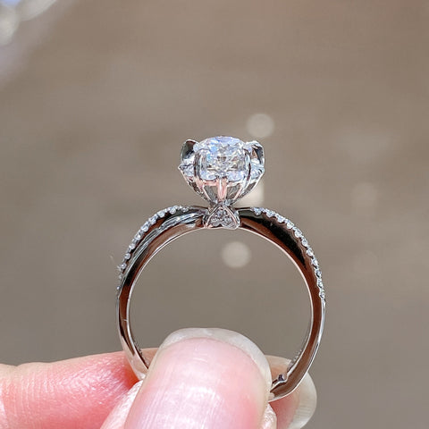 1.0ct Lab Grown Diamond Designer Engagement Ring 0007 KRKC